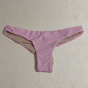 PILYQ Women's Champagne Pink Basic Ruched Teeny Bikini Bottom Size M